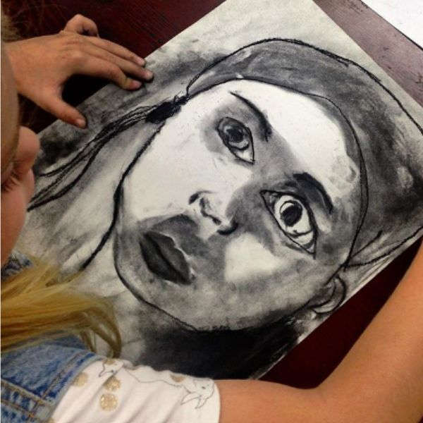 Drawing Faces in Charcoal