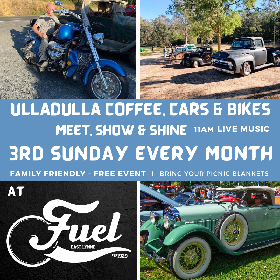 Ulladulla Coffee, Cars & Bikes Monthly Meet at Fuel East Lynne